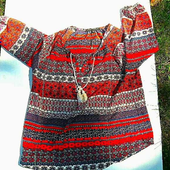 19 cooper boho blouse with tassels - Picture 1 of 8